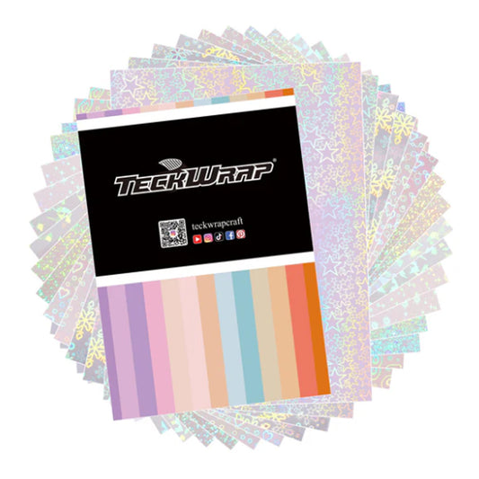 Holographic Laminate Adhesive Sheet Pack 16pc