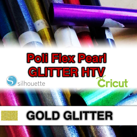 GOLD Glitter Poli Flex HTV Iron-on