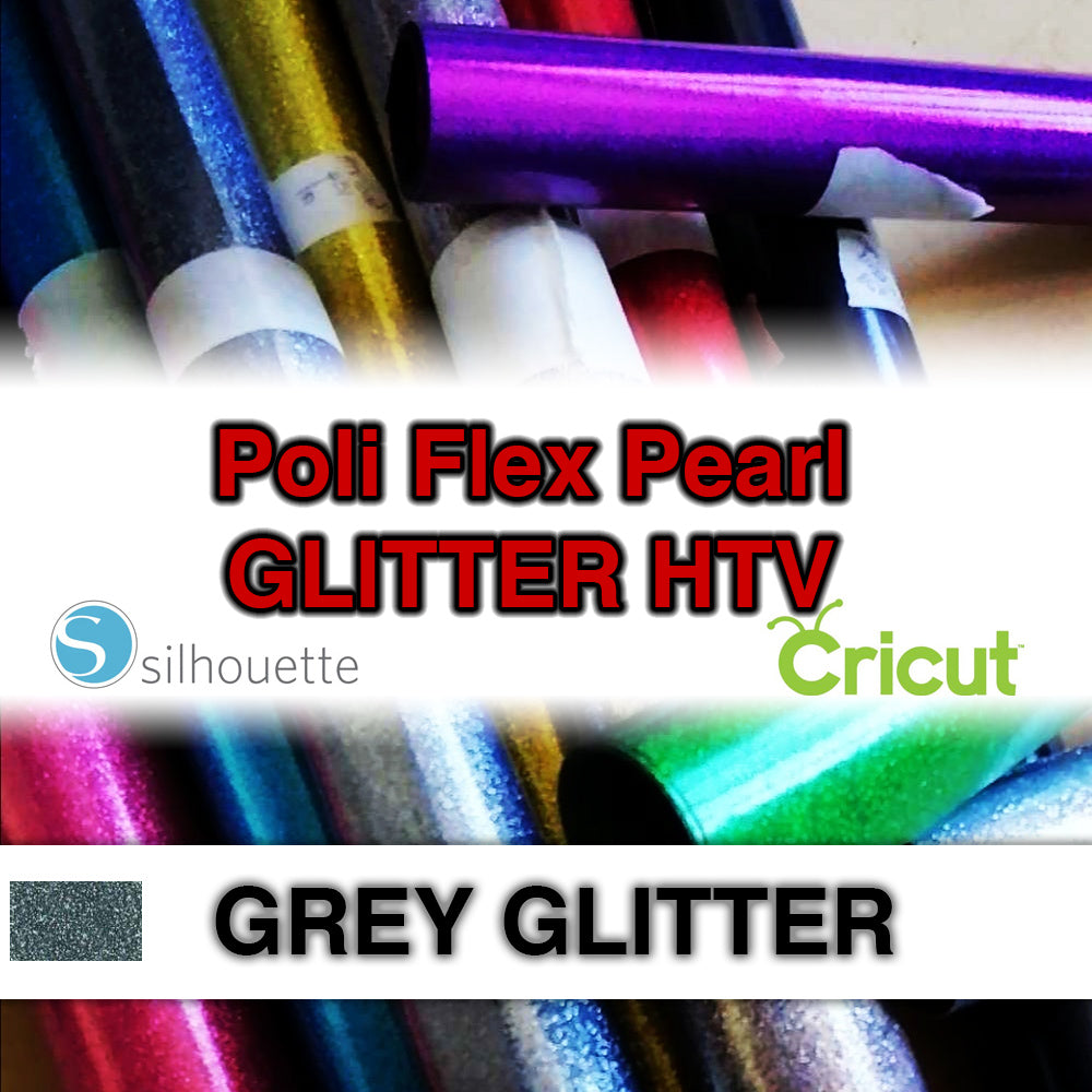GREY Glitter Poli Flex HTV Iron-on
