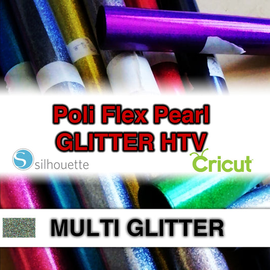 MULTICOLOUR Glitter Poli Flex HTV Iron-on