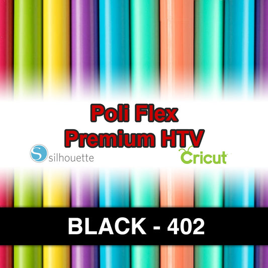 Black 402 Poli Flex HTV Iron-on