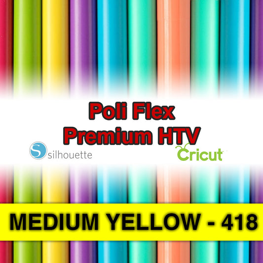 Medium Yellow 418 Poli Flex HTV Iron-on