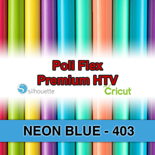 Light Neon Blue 403 Poli Flex HTV Iron-on