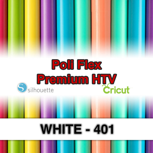 White 401 Poli Flex HTV Iron-on