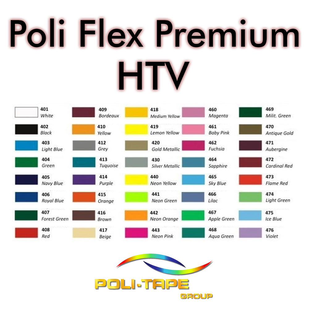 White 401 Poli Flex HTV Iron-on