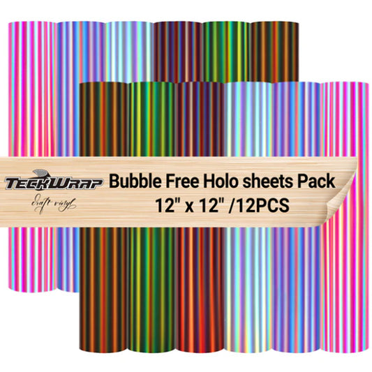 Bubble Free Holographic Adhesive Vinyl Pack