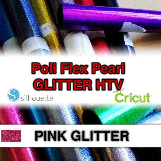 PINK Glitter Poli Flex HTV Iron-on