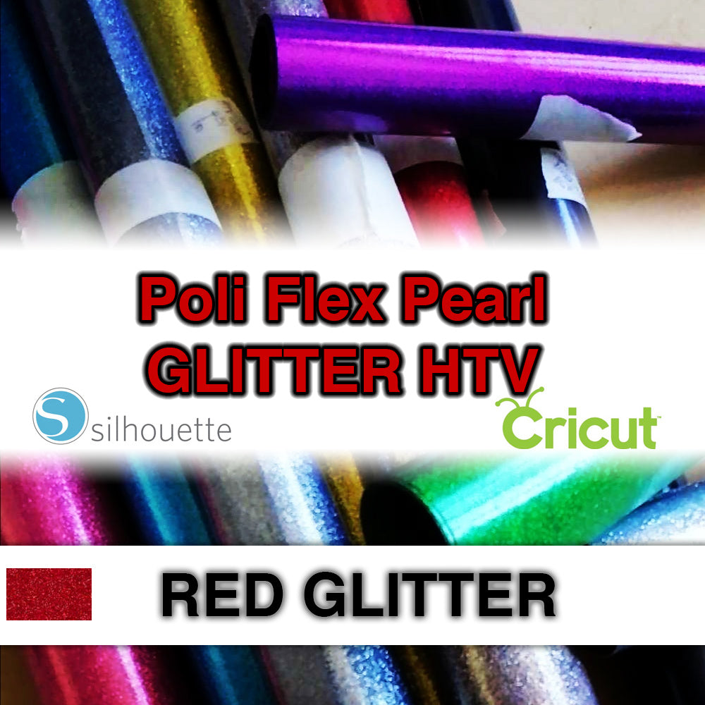RED Glitter Poli Flex HTV Iron-on