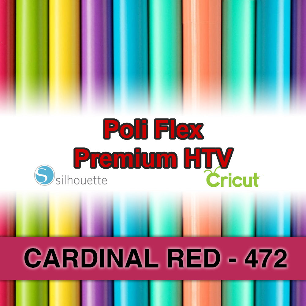 Cardinal Red 472 Poli Flex HTV Iron-on