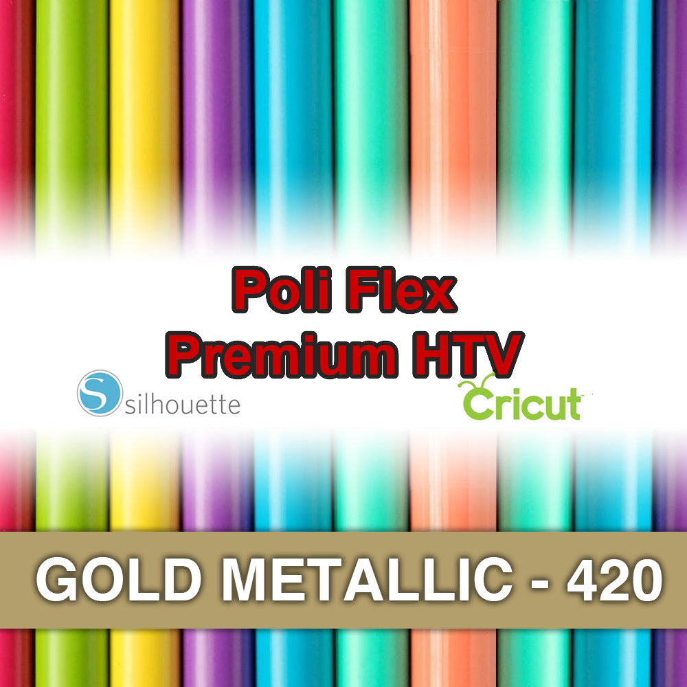 Gold Metallic 420 Poli Flex HTV Iron-on