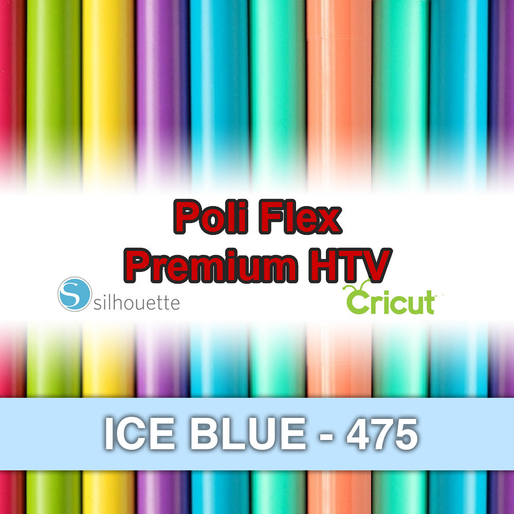 Ice Blue 475 Poli Flex HTV Iron-on