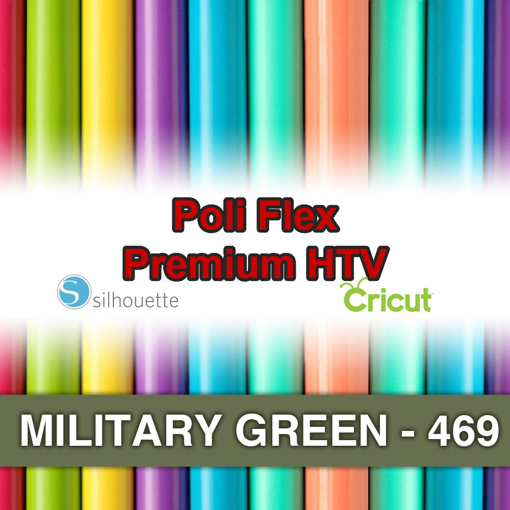 Military Green 469 Poli Flex HTV Iron-on