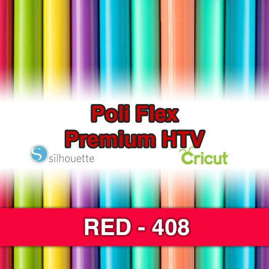 Red 408 Poli Flex HTV Iron-on