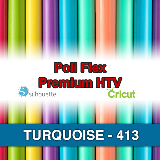 Turquoise 413 Poli Flex HTV Iron-on